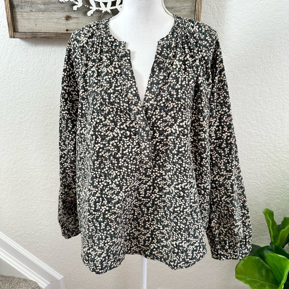 Target Universal Thread baby whale corduroy floral popover top‎ XXL NWT
